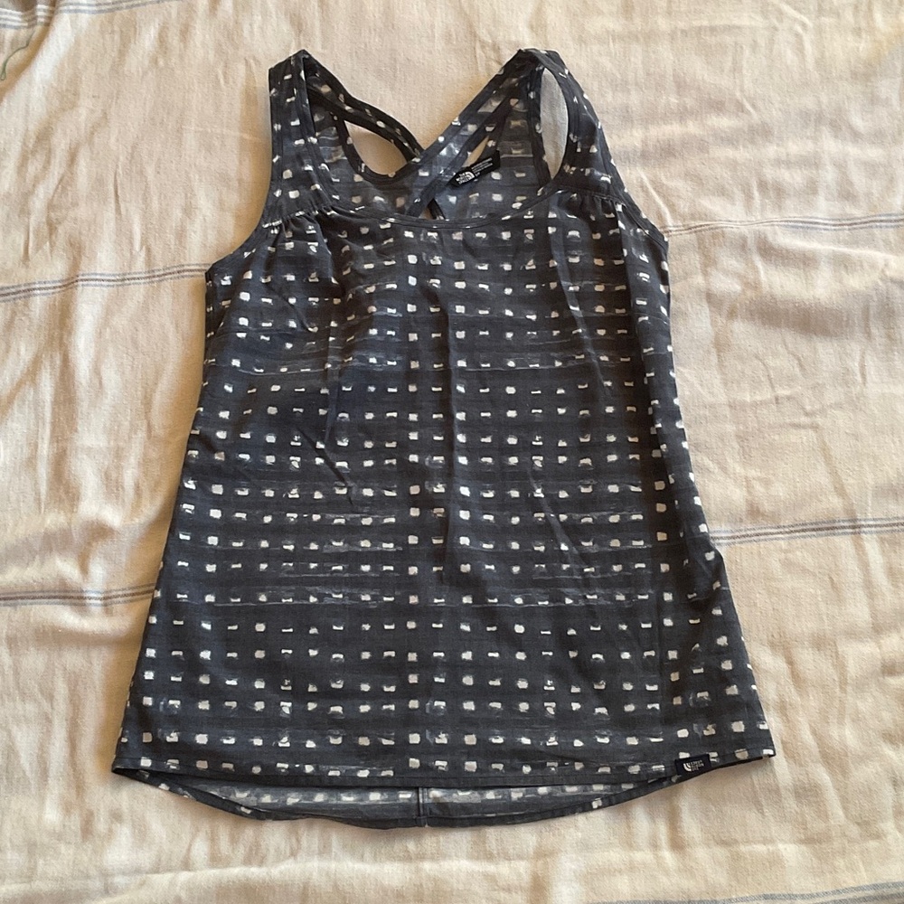 The North Face Muted Navy and White Patterned Tank Top